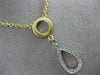 ESTATE 5.03CT DIAMOND & BLUE TOPAZ 14KT WHITE & YELLOW GOLD DROP LARIAT NECKLACE