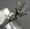 ESTATE .35CT DIAMOND PLATINUM ROUND & BAGUETTE SEMI MOUNT ENGAGEMENT RING #22410
