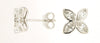 ESTATE .81CT DIAMOND 14KT WHITE GOLD ROUND & MARQUISE BEZEL FLOWER STUD EARRINGS