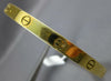 ESTATE LARGE CARTIER 18KT YELLOW GOLD 3D CLASSIC SOLID LOVE BANGLE BRACELET