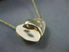 ESTATE LARGE .25CT DIAMOND 14KT YELLOW GOLD HEART PENDANT & CHAIN F/G VS #21961