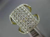 ESTATE LARGE 1.16CT DIAMOND 14KT WHITE & YELLOW GOLD MULTI ROW RECTANGULAR RING
