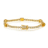 4.53CT DIAMOND AAA YELLOW SAPPHIRE 14KT YELLOW GOLD OVAL & ROUND TENNIS BRACELET