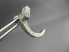 ANTIQUE .72 CTW HANGING 3D MOON SHAPE 14KT WHITE GOLD EARRINGS STUNNING!! #21750