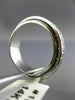 ANTIQUE WIDE .60CT DIAMOND 14KT WHITE GOLD 3D FLOATING CRISS CROSS RING #16710