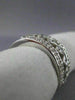 WIDE 1.20CT ROUND & PRINCESS DIAMOND 14KT WHITE GOLD 3D FILIGREE LOVE RING #1357