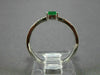 ESTATE .28CT DIAMOND & AAA EMERALD 14KT WHITE GOLD ROUND & OVAL CLASSIC FUN RING