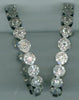 1.80CT DIAMOND 14K WHITE GOLD 3D CLASSIC MULTI FLOWER LOVE HOOP HANGING EARRINGS
