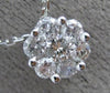 ESTATE .55CT DIAMOND 14K WHITE GOLD CLASSIC ROUND FLOWER FLOATING PENDANT #25944