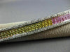 ESTATE 15.07CT DIAMOND & MULTI COLOR SAPPHIRE 14KT WHITE GOLD MULTI ROW BRACELET