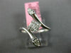 ESTATE WIDE .29CT DIAMOND 18KT WHITE GOLD 3D MULTI SHAPE SQUARE SNAKE LOVE RING