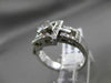 ANTIQUE WIDE .95CT DIAMOND 14KT WHITE GOLD SQUARE HALO ENGAGEMENT RING #15892
