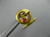 ANTIQUE .30CT AAA RUBY 18KT YELLOW GOLD SWIRL SNAKE CIRCULAR FUN MEN'S CUFFLINKS