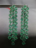 22.03CT AAA COLOMBIAN EMERALD 18KT WHITE GOLD 3 ROW CHANDELIER CLIP ON EARRINGS