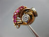 ANTIQUE WIDE 1.0CT OLD MINE DIAMOND & AAA RUBY 14K WHITE & ROSE GOLD RING #22261