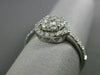 ESTATE WIDE .54CT DIAMOND 18KT WHITE GOLD 3D CLUSTER HALO ROUND ENGAGEMENT RING