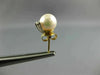 .04CT DIAMOND & AAA SOUTH SEA PEARL 14KT YELLOW GOLD 3D STUD EARRINGS #MILANO43