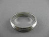 ESTATE 14K WHITE GOLD CLASSIC MATTE & SHINY WEDDING ANNIVERSARY BAND RING #23145