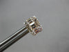 .97CT DIAMOND 18K YELLOW GOLD ROUND & BAGUETTE CLUSTER INVISIBLE SQUARE EARRINGS
