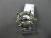ESTATE LARGE .65CT DIAMOND 14KT WHITE GOLD ROUND HALO SEMI MOUNT ENGAGMENT RING