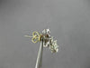 ANTIQUE 1.15CT DIAMOND 18KT WHITE GOLD 3D FLOWER LEAF HANGING EARRINGS #9453