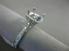 ESTATE .48CT DIAMOND 18K WHITE GOLD 3/4 ETERNITY HALO SEMI MOUNT ENGAGEMENT RING