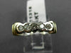 ESTATE .4CT DIAMOND 14K TWO TONE GOLD SEMI BEZEL WEDDING ANNIVERSARY RING #21318