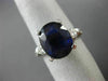 ESTATE LARGE 7.47CT DIAMOND & AAA SAPPHIRE 14K WHITE GOLD ENGAGEMENT RING #26394
