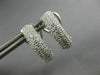 WIDE 1.0CT DIAMOND 14KT WHITE GOLD 3D MULTI ROW SEMI HOOP CLIP ON EARRINGS 26652