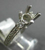 ESTATE .60CT DIAMOND PLATINUM FILIGREE DOUBLE SIDED SEMI MOUNT ENGAGEMENT RING