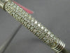 ESTATE 1.15CT DIAMOND 14KT WHITE GOLD 3D CLASSIC MULTI ROW PAVE BANGLE BRACELET
