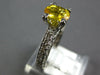 1.47CT DIAMOND & YELLOW SAPPHIRE 18K WHITE GOLD 3D OVAL FILIGREE ENGAGEMENT RING