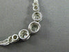 ESTATE .77CT DIAMOND 14K WHITE GOLD 3D CLASSIC 5 STONE GRADUATING BEZEL NECKLACE