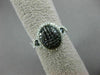 ESTATE WIDE 1.25CT WHITE & BLACK DIAMOND 14KT WHITE GOLD HALO INFINITY LOVE RING