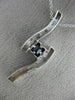 ESTATE LARGE .55CT DIAMOND & AAA SAPPHIRE 14KT WHITE GOLD ETOILE PENDANT #22999