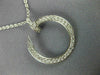 ESTATE .45CT DIAMOND 18KT WHITE GOLD 3D GRADUATING CIRCLE OF LIFE NAIL NECKLACE