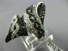 ESTATE MASSIVE 4.36CT WHITE & BLACK DIAMOND 14K WHITE GOLD 3D INFINITY LOVE RING