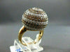 ESTATE LARGE 5.49CT MULTI COLOR & WHITE DIAMONDS 18KT ROSE GOLD FUN RING AMAZING