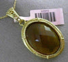 ESTATE LARGE 20.0CT AAA CITRINE 14KT YELLOW GOLD WOVEN FILIGREE FLOATING PENDANT