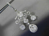 ESTATE LARGE 4.90CT DIAMOND 14KT WHITE GOLD 3D FLEUR DE LIS CHANDELIER EARRINGS
