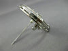 ANTIQUE LARGE 1.5CT OLD MINE DIAMOND & AAA SAPPHIRE 14K WHITE GOLD FLOWER BROOCH