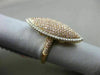 ESTATE EXTRA LARGE 1.34CT DIAMOND 18KT WHITE & ROSE GOLD 3D MARQUISE PAVE RING