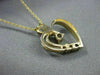 ESTATE .50CT MULTI GEM 14KT YELLOW GOLD OPEN HEART LOVE PENDANT  #18304