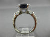 ESTATE LARGE 7.47CT DIAMOND & AAA SAPPHIRE 14K WHITE GOLD ENGAGEMENT RING #26394