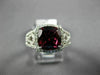 ESTATE WIDE 3.0CT DIAMOND & AAA RHODOLITE 14K ROSE GOLD INFINITY ENGAGEMENT RING