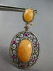 30.46CT MOCHA DIAMOND PINK SAPPHIRE & ORANGE AGATE 14K ROSE BLACK GOLD EARRINGS