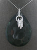 MASSIVE 200.35CT DIAMOND & AAA SMOKY TOPAZ 14K WHITE GOLD FLOATING PENDANT 27775