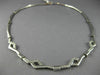 ANTIQUE 1CT DIAMOND 14K WHITE GOLD 3D CLASSIC LINK ITALIAN NECKLACE #15797