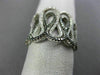 WIDE 1.0CT WHITE & BLACK DIAMOND 14KT WHITE GOLD INFINITY LOVE ANNIVERSARY RING