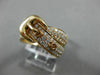 ESTATE WIDE 1.34CT ROUND DIAMOND 18KT ROSE GOLD 3D MULTI ROW BELT FUN RING VVS